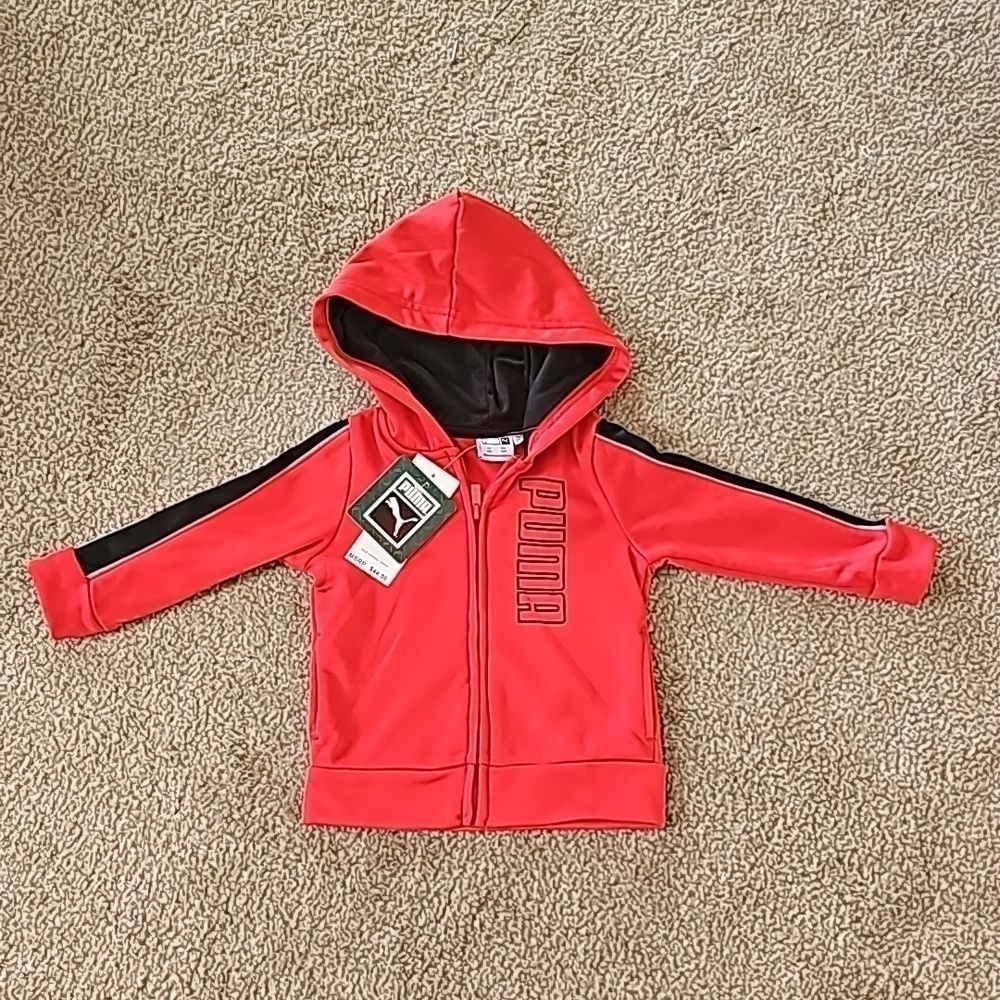 Puma Red Zip Up Hoodie 12 Months